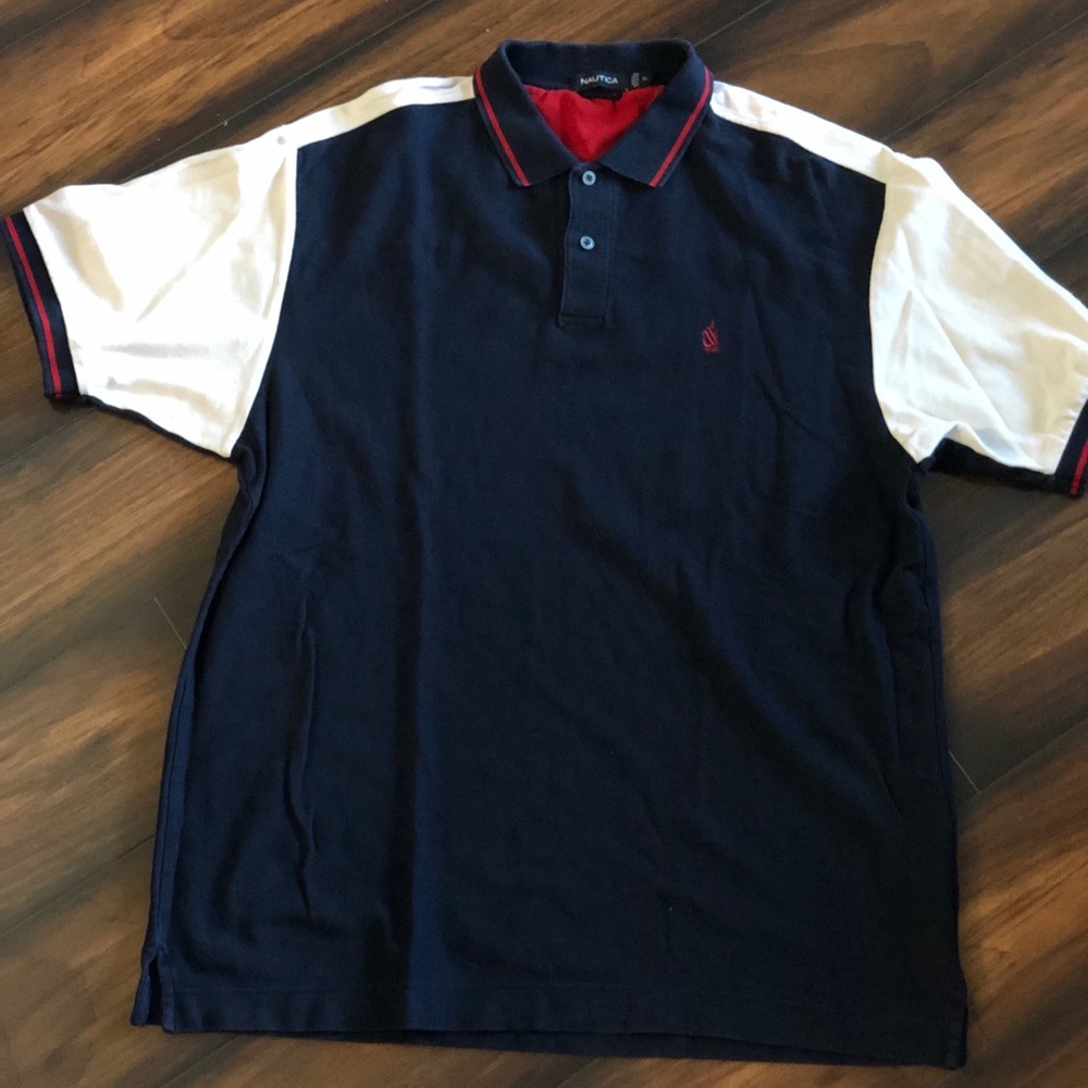Vintage nautica color block polo